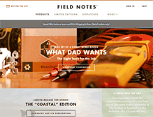 Tablet Screenshot of fieldnotesbrand.com
